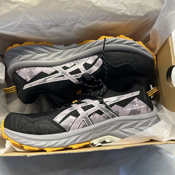 Asics Gel-Venture 10 Running Shoes Womens Size 7.5 Black Pink Orange - Picture 8 of 10